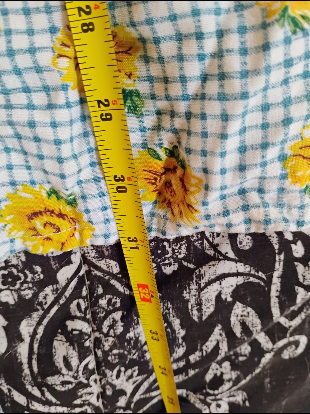 Wildflowers Yellow Sunflower Gingham Shift Mini Dress - Picture 7 of 7